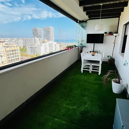 Appartamento Ático con Piscina y Vistas al Mar Parque Litoral Málaga Esterno foto